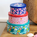 Set Of 3 Floral Meadow Nesting Cake Tins