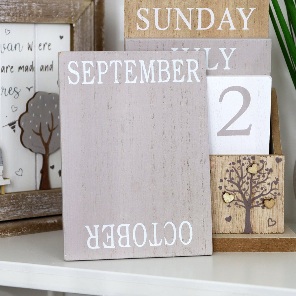 Wooden Country Caravan Perpetual Calendar