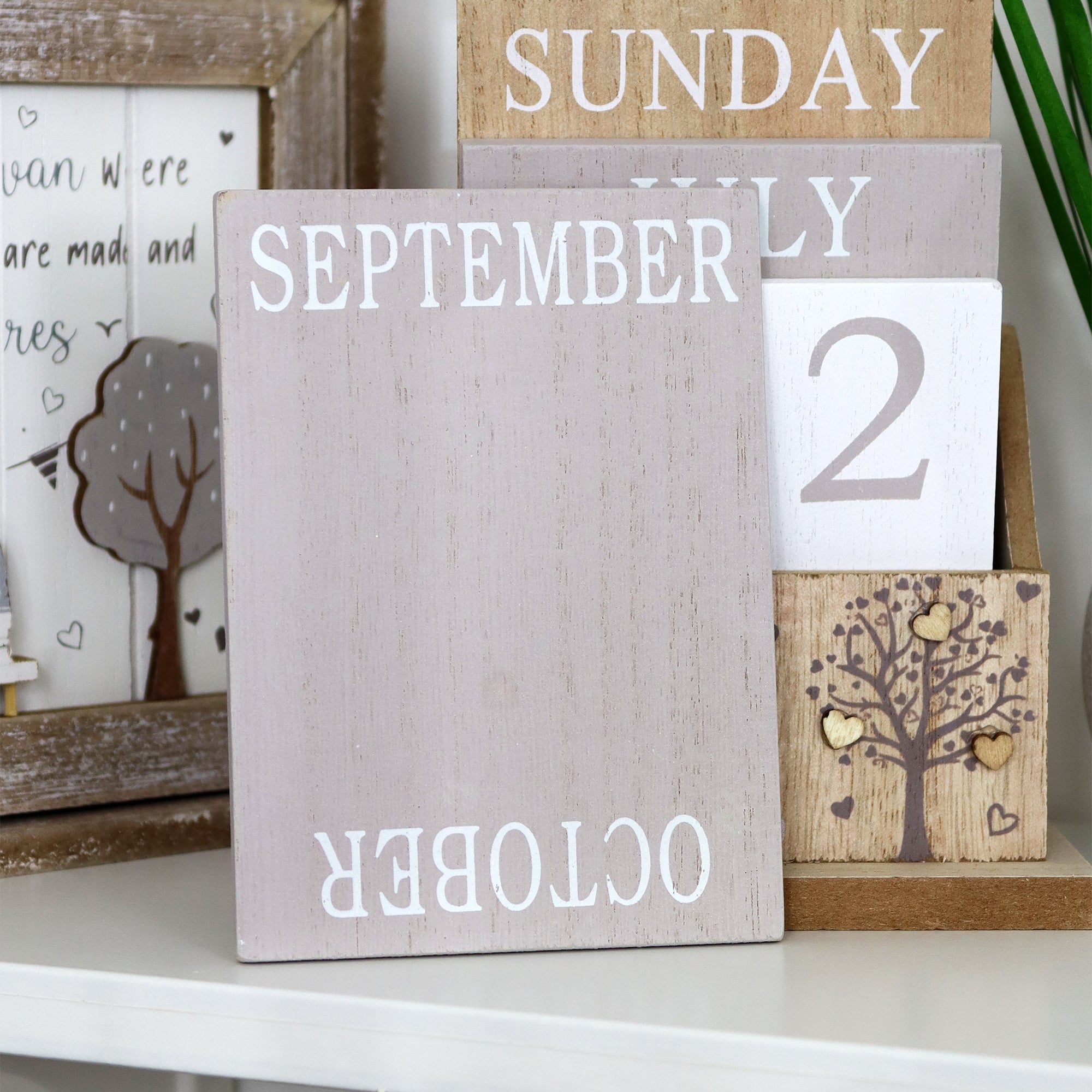 Wooden Country Caravan Perpetual Calendar