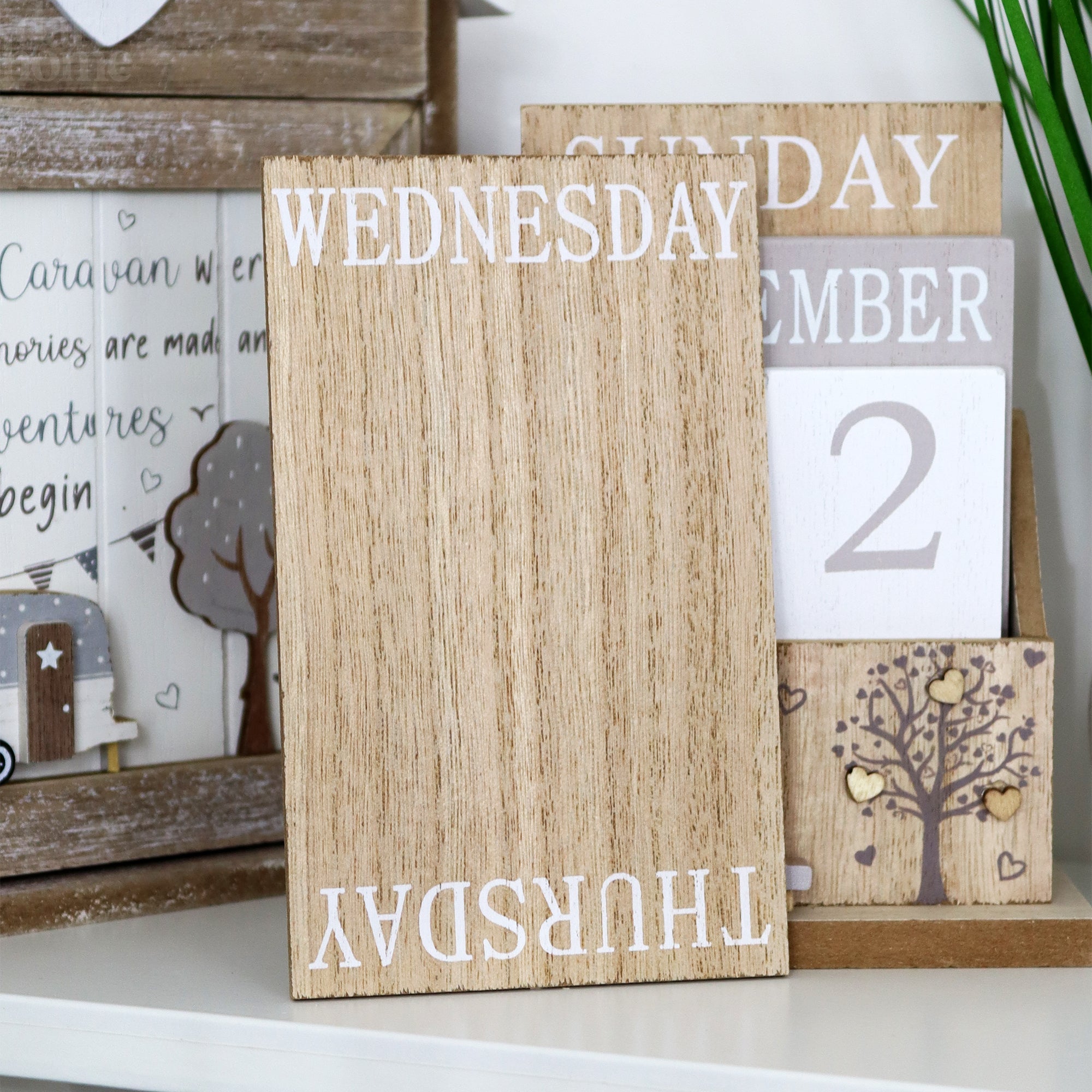 Wooden Country Caravan Perpetual Calendar
