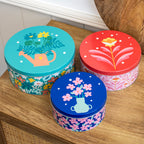 Set Of 3 Floral Meadow Nesting Cake Tins