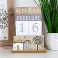 Wooden Country House Perpetual Calendar