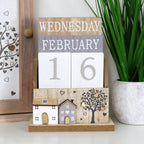 Wooden Country House Perpetual Calendar
