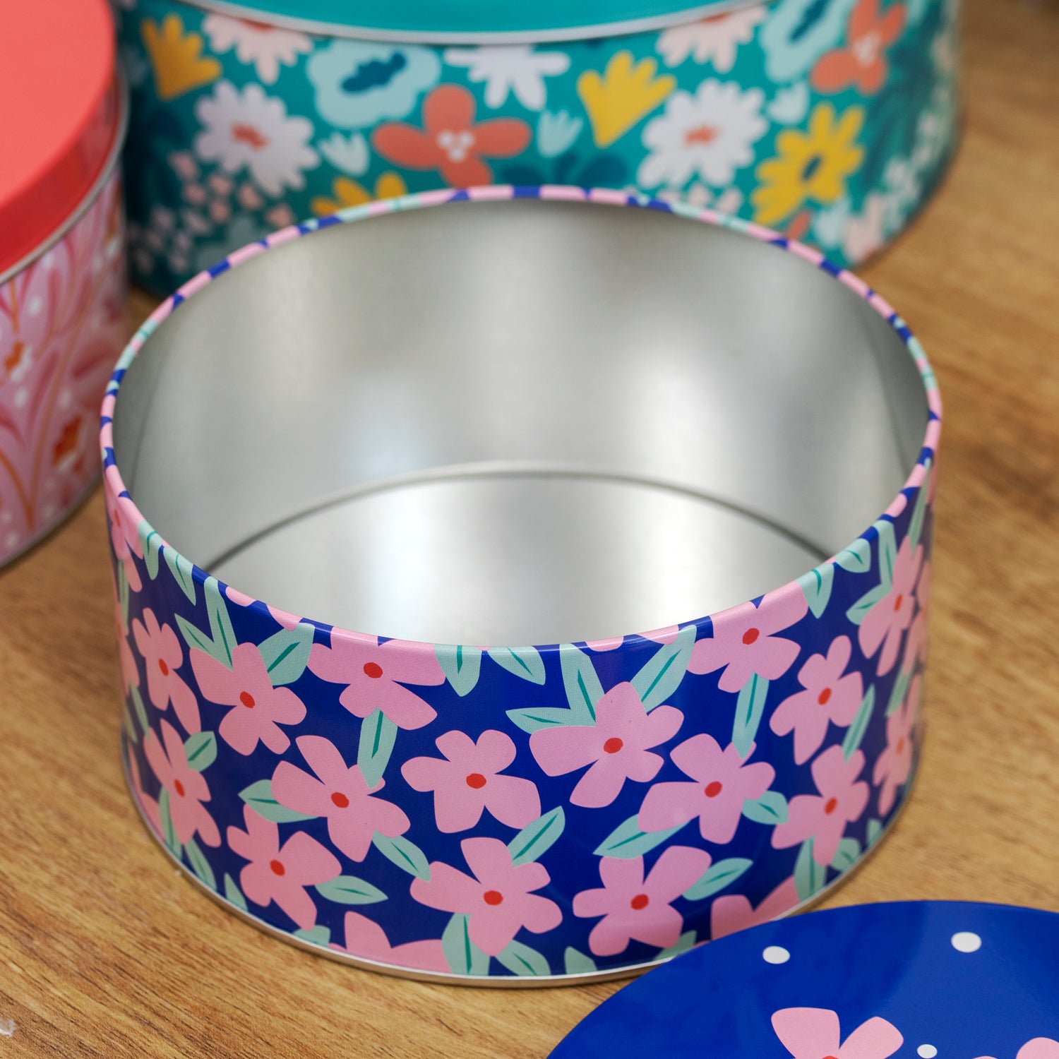 Set Of 3 Floral Meadow Nesting Cake Tins