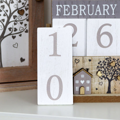 Wooden Country House Perpetual Calendar