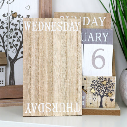 Wooden Country House Perpetual Calendar