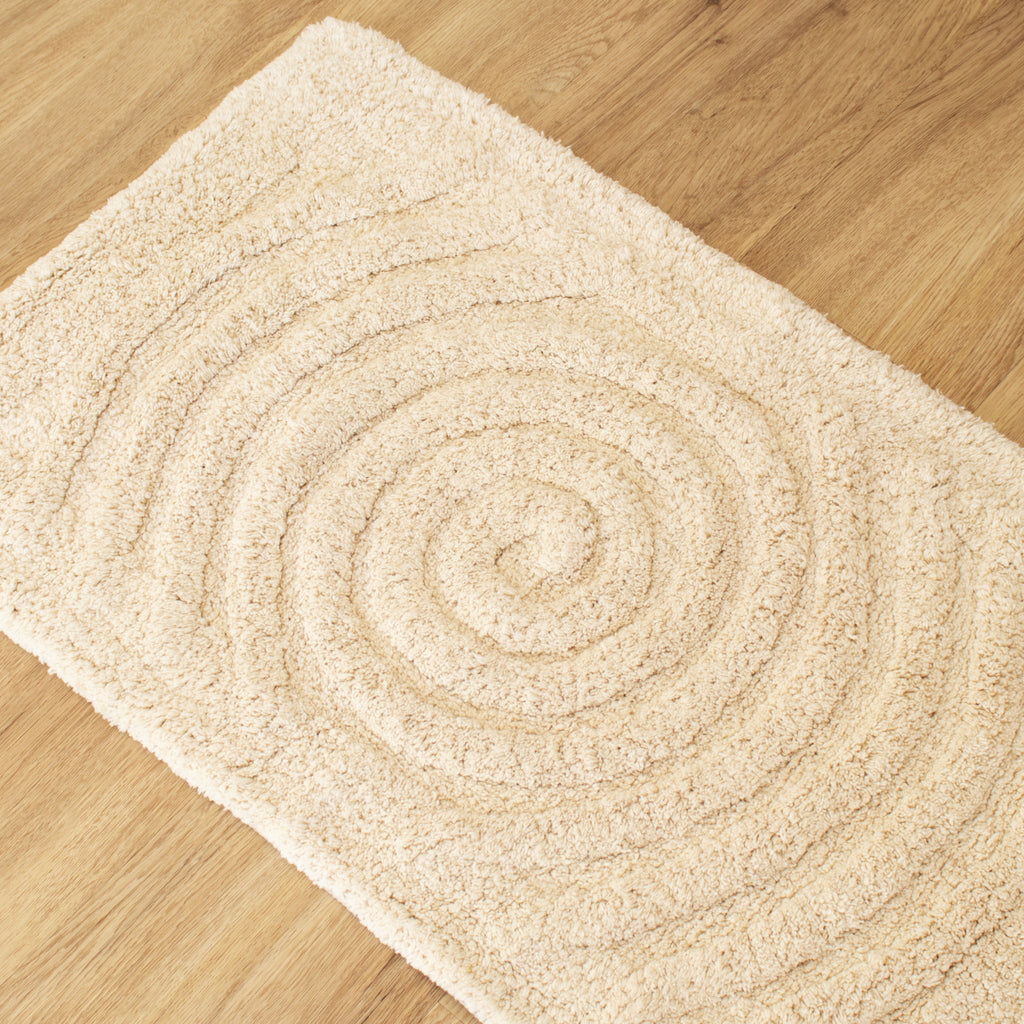 Tufted Spiral Cotton Bath Mat