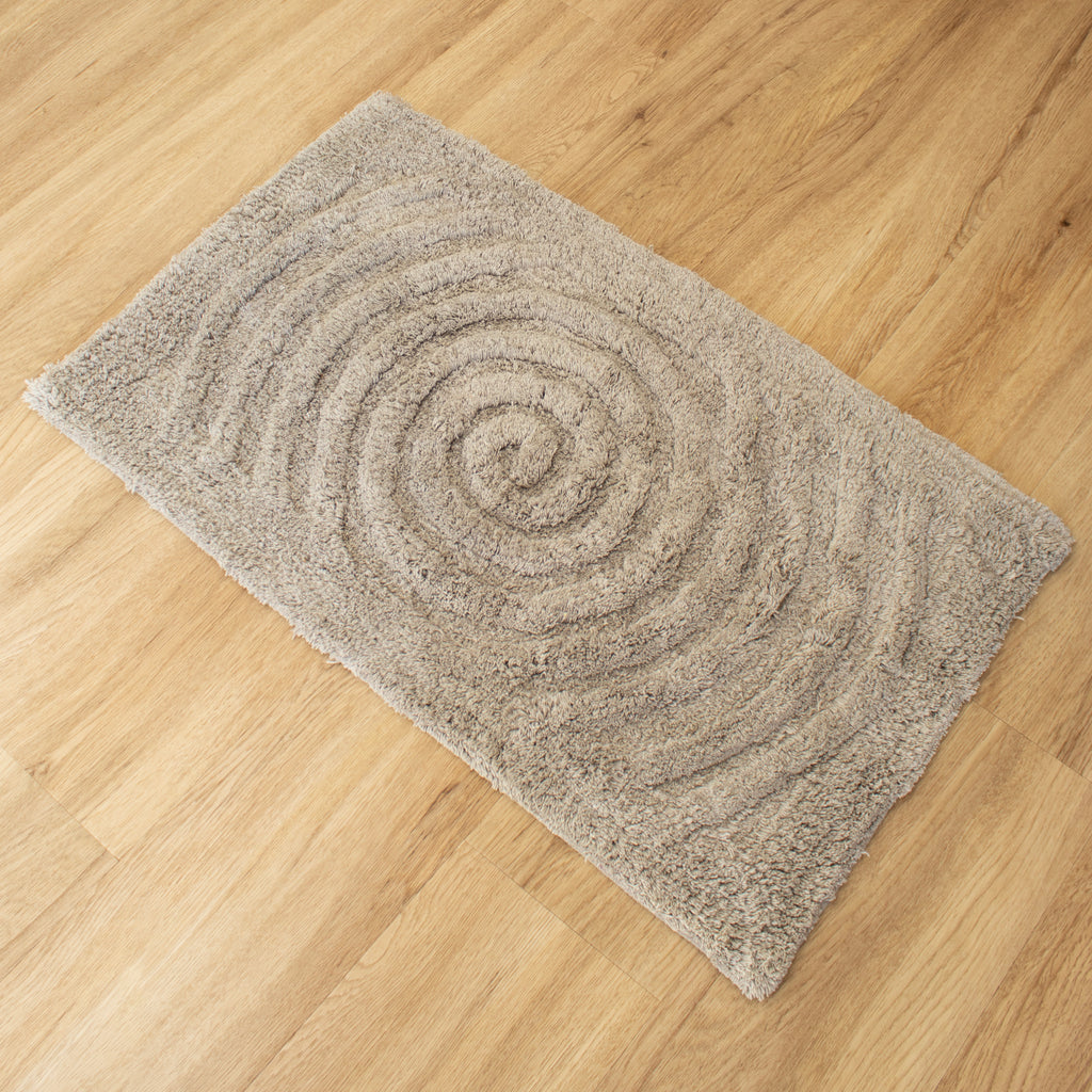 Tufted Spiral Cotton Bath Mat
