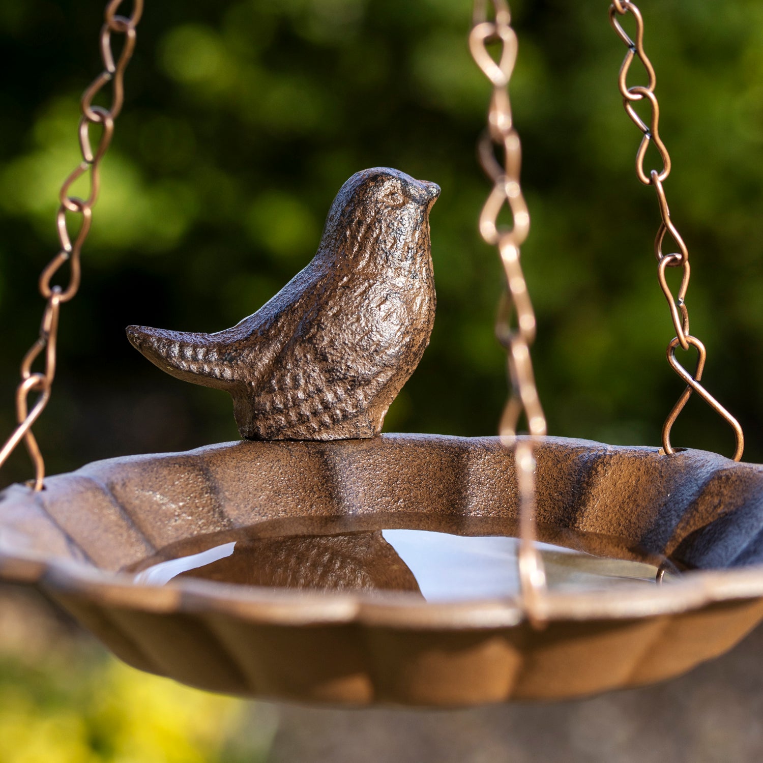 Cast Iron Hanging Scalloped Bird Bath