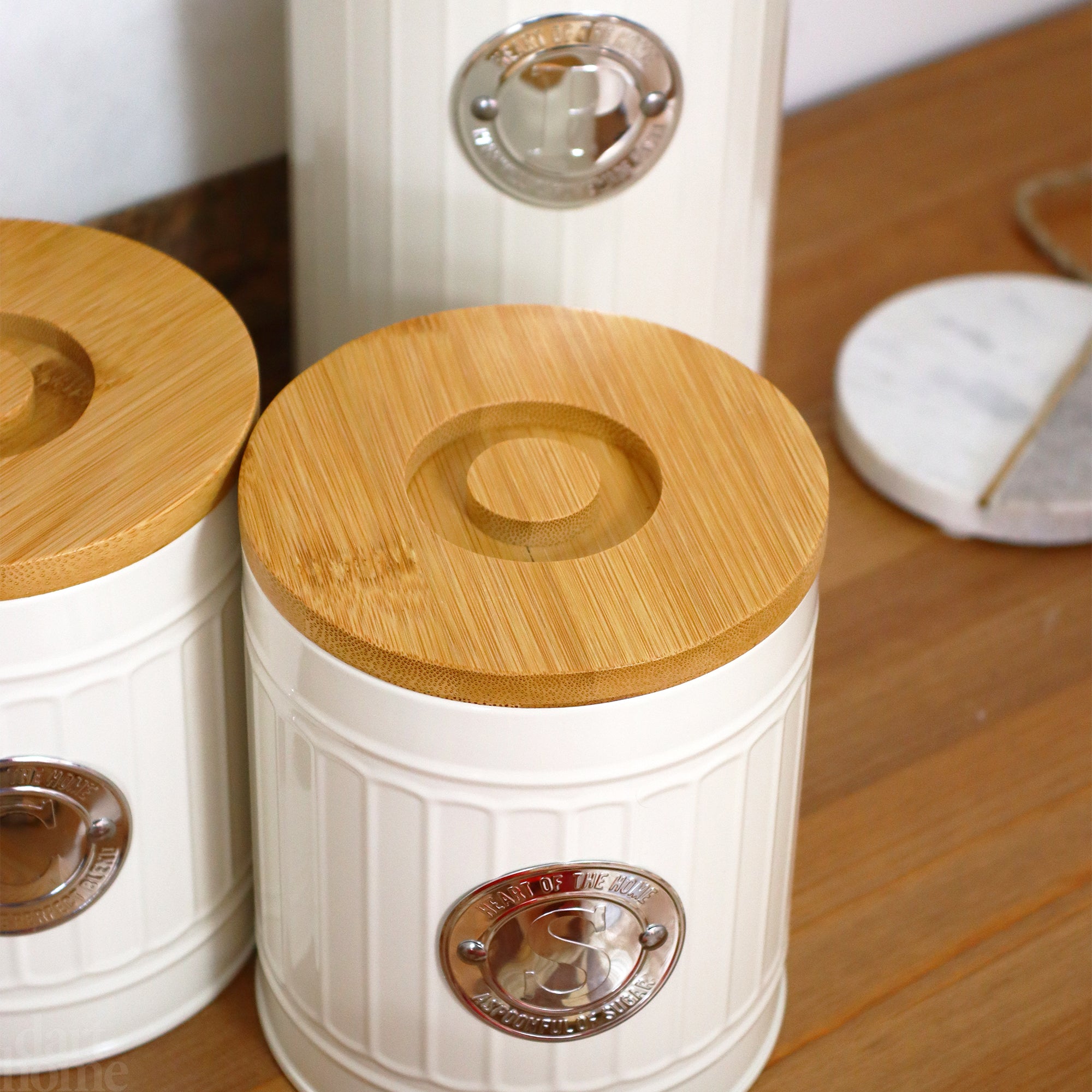 Retro Roman Pillar Tea Coffee Sugar Canisters