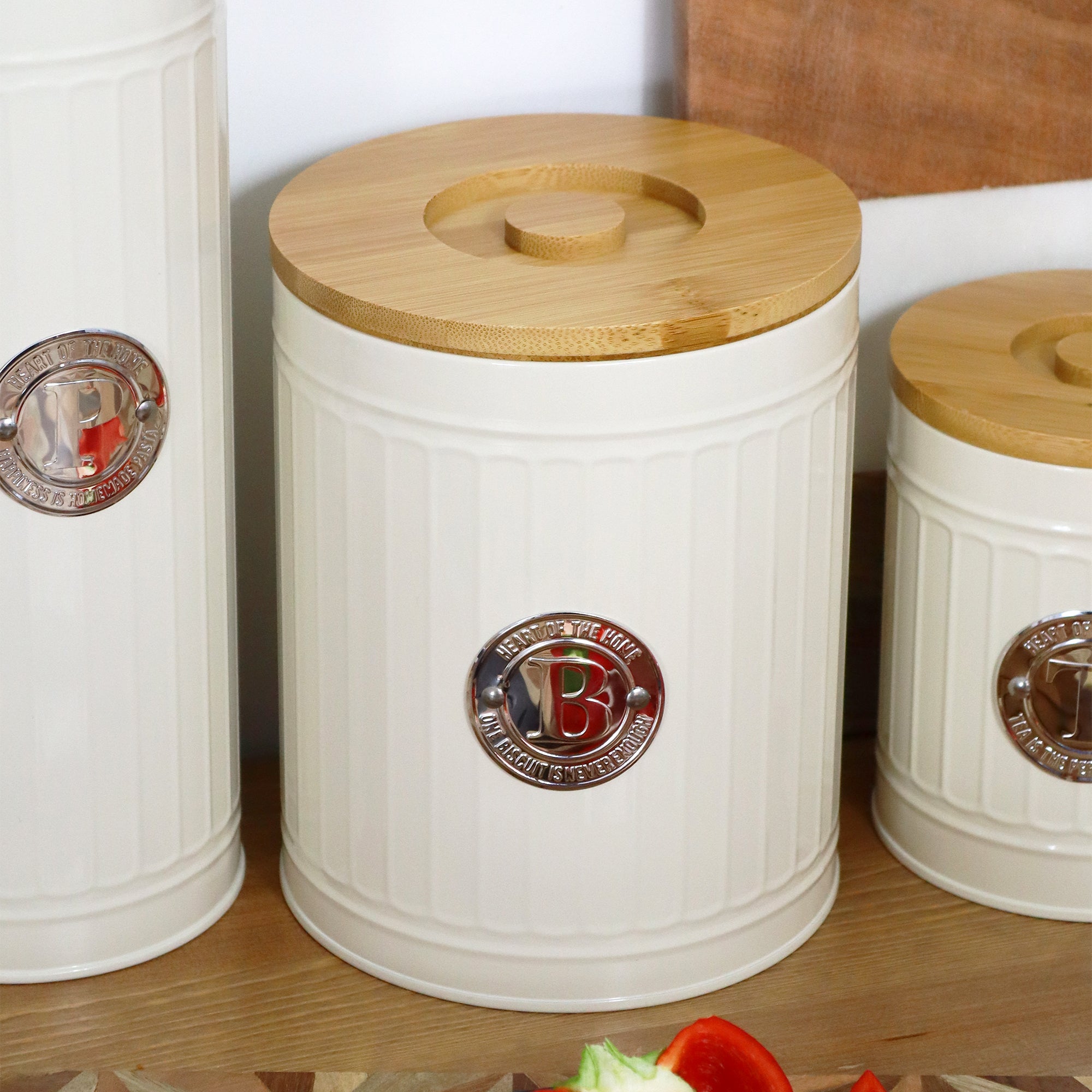 Retro Roman Pillar Biscuit Canister