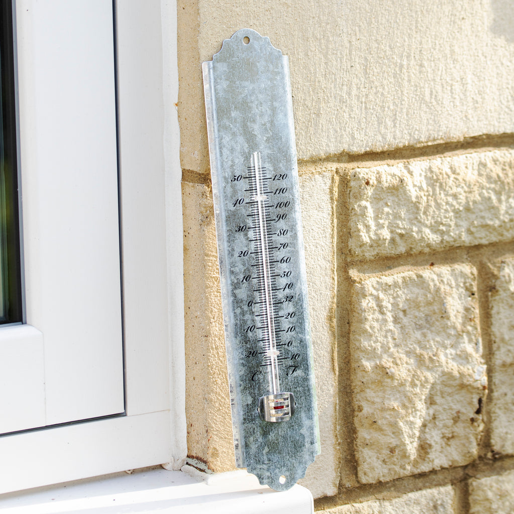 30cm Zinc Garden Thermometer
