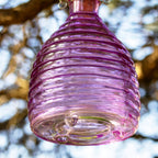 Pink Ribbed Glass Wasp Trap