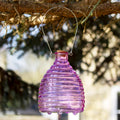 Pink Ribbed Glass Wasp Trap