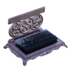 Ornate Cast Iron Boot Scraper & Brush