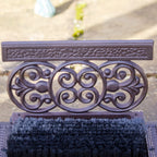 Ornate Cast Iron Boot Scraper & Brush