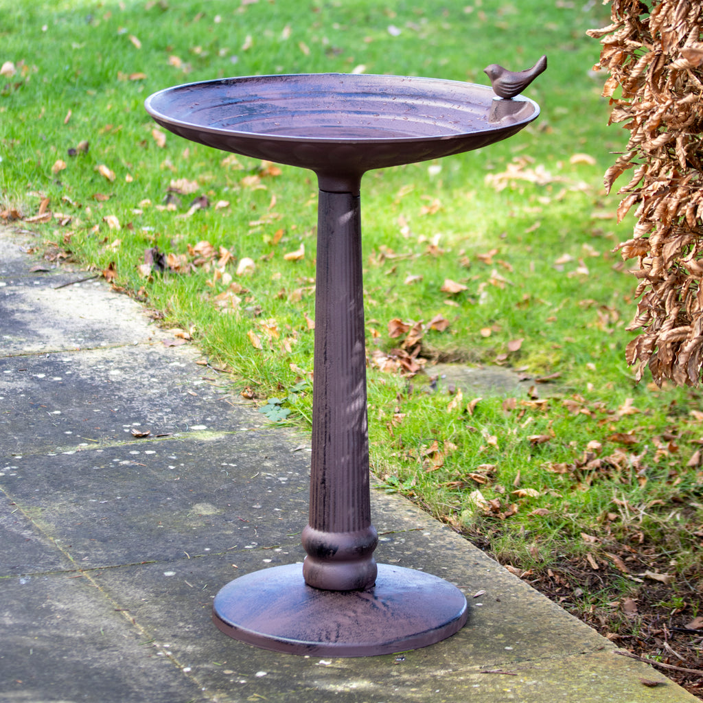 XXL Cast Iron Pillar Bird Bath / Feeder