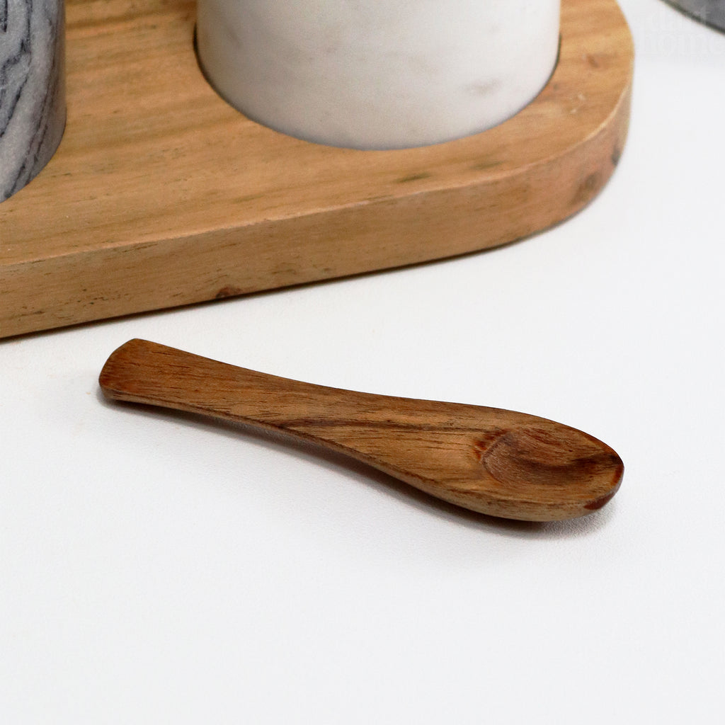 Marble Salt And Pepper Pots On Acacia Tray