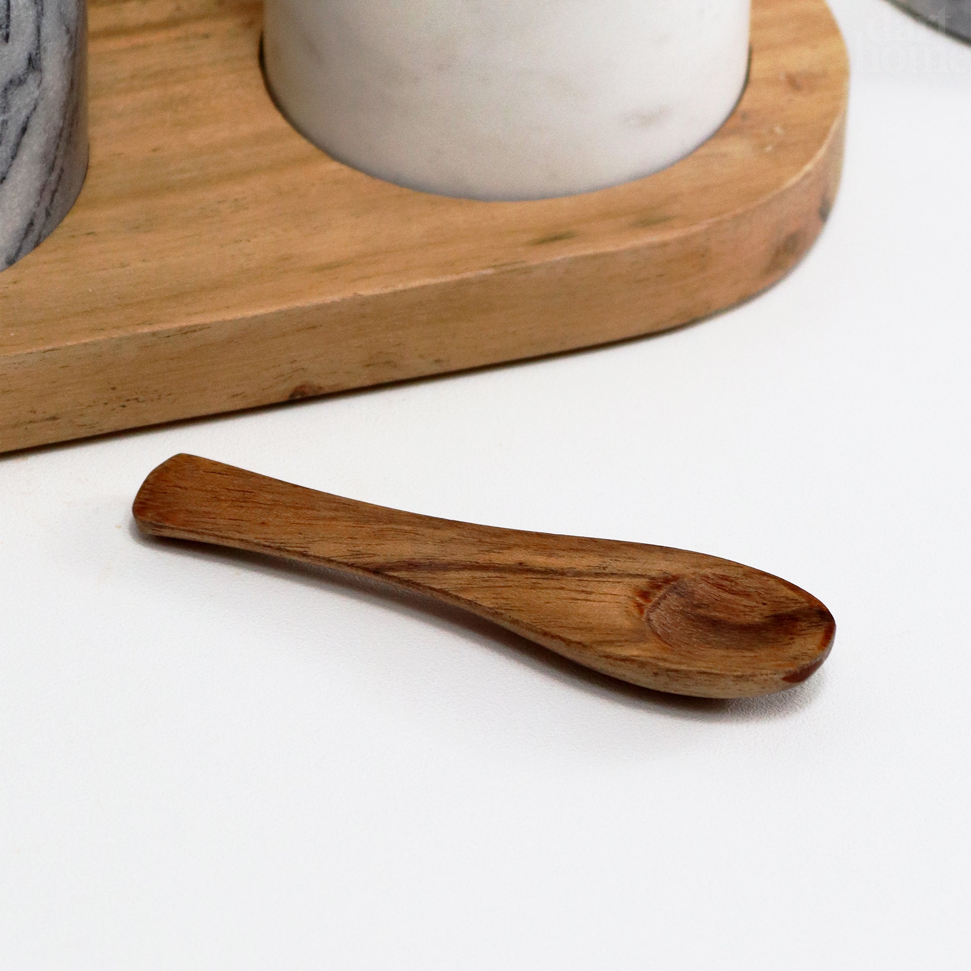 Marble Salt And Pepper Pots On Acacia Tray