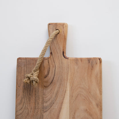 Wide Rustic Hard Wood Chopping Board