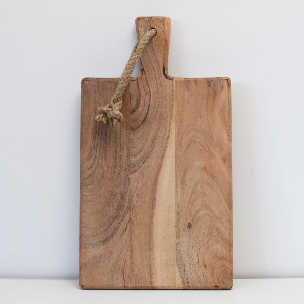 Wide Rustic Hard Wood Chopping Board