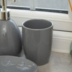 Glossy Ceramic Set Of 3 Bathroom Accessories