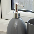 Glossy Ceramic Set Of 3 Bathroom Accessories