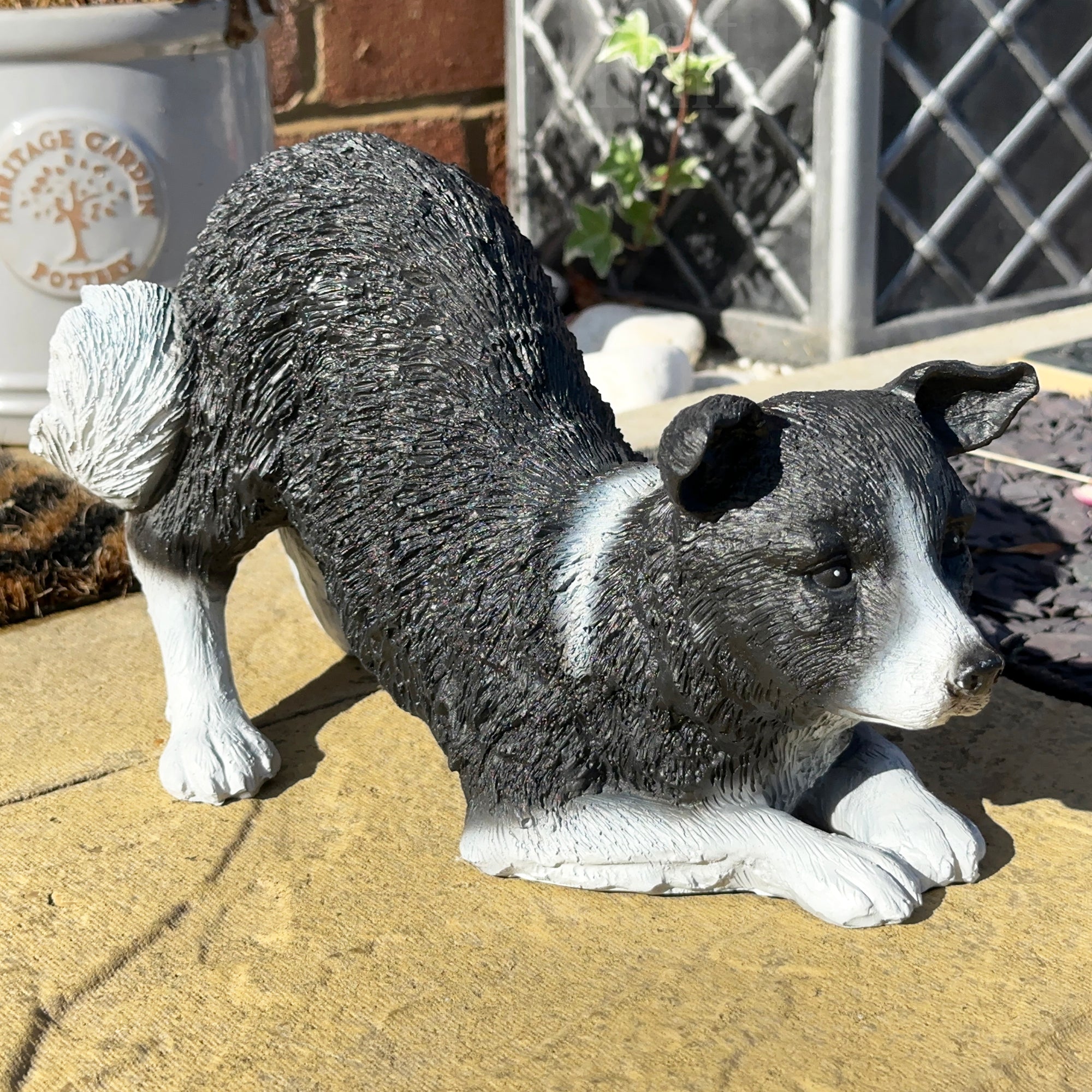 Stretching Sleepdog Garden Ornament