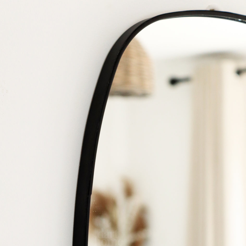 Black Pebble Wall Mirror