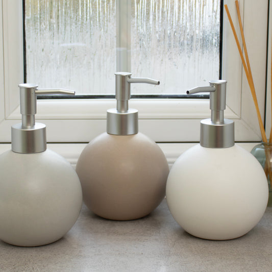 Round Ball Stoneware Soap Dispensers