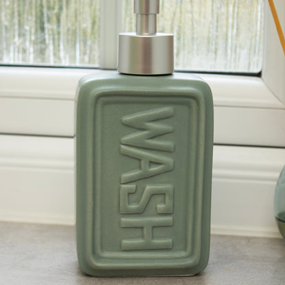 Embossed Wash Ceramic Soap Dispenser