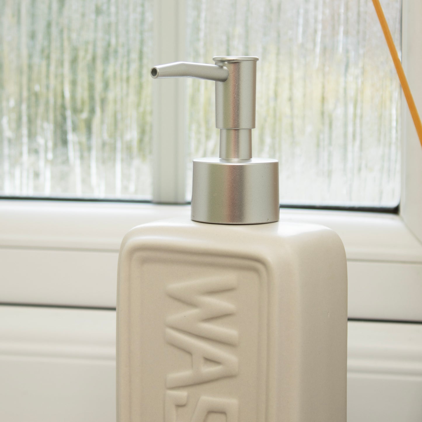 Embossed Wash Ceramic Soap Dispenser