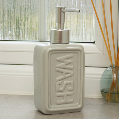 Embossed Wash Ceramic Soap Dispenser