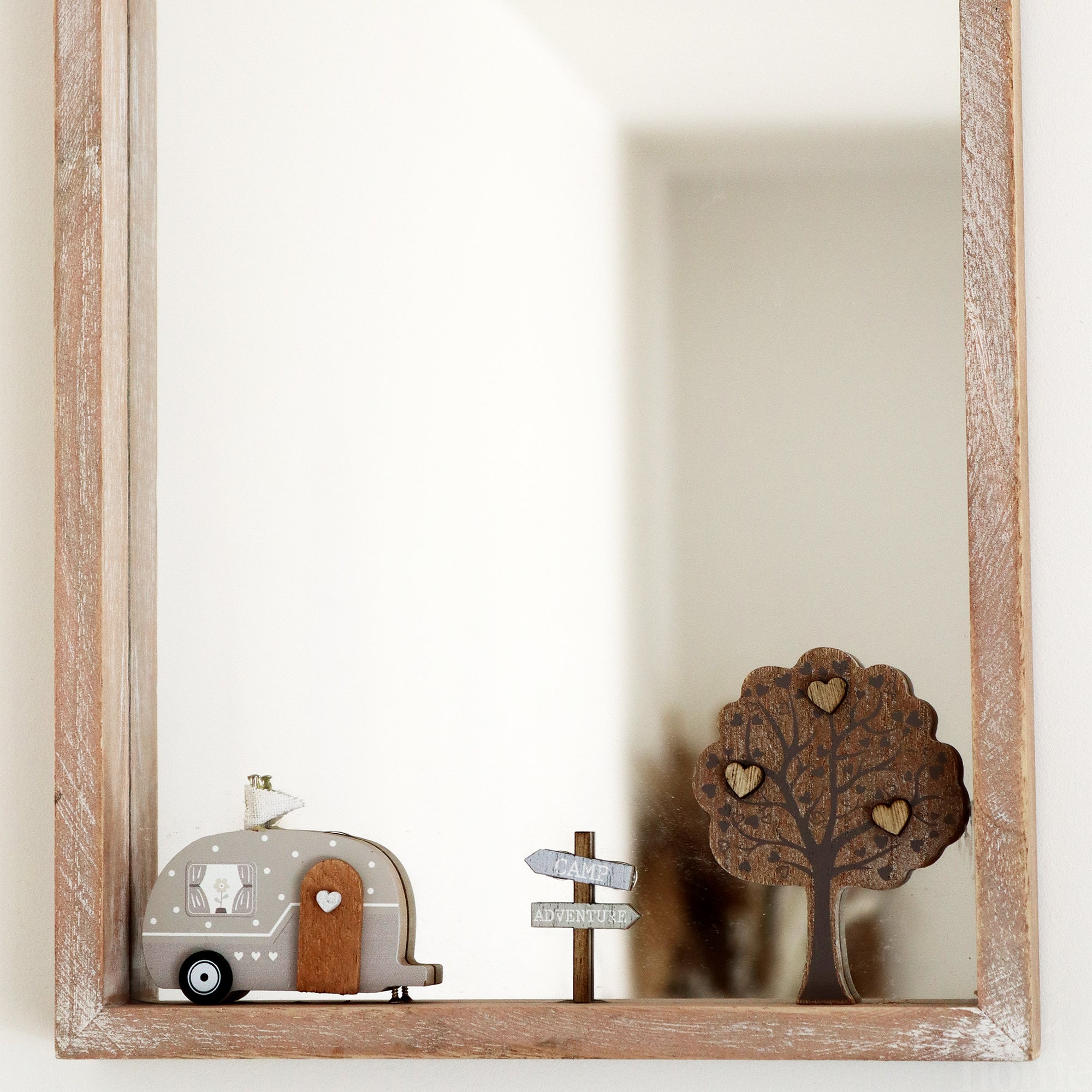 Wooden Frame Country Caravan Wall Mirror A