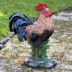 Large Standing Rooster Garden Sculpture