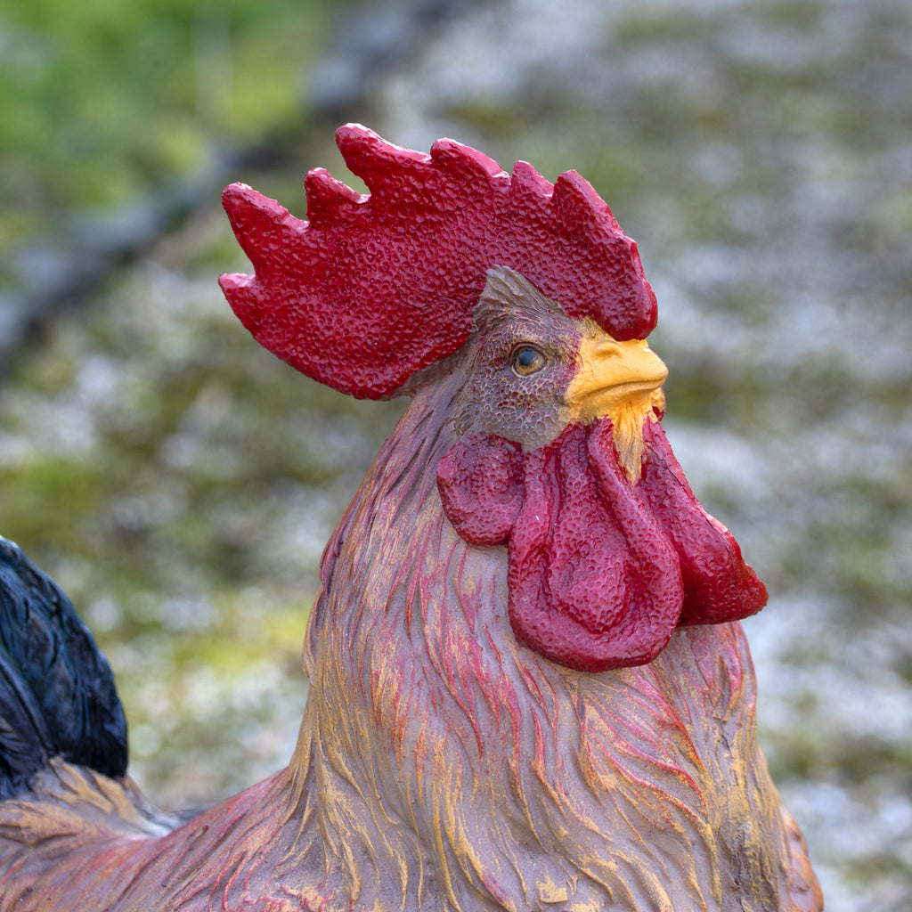 Large Standing Rooster Garden Sculpture