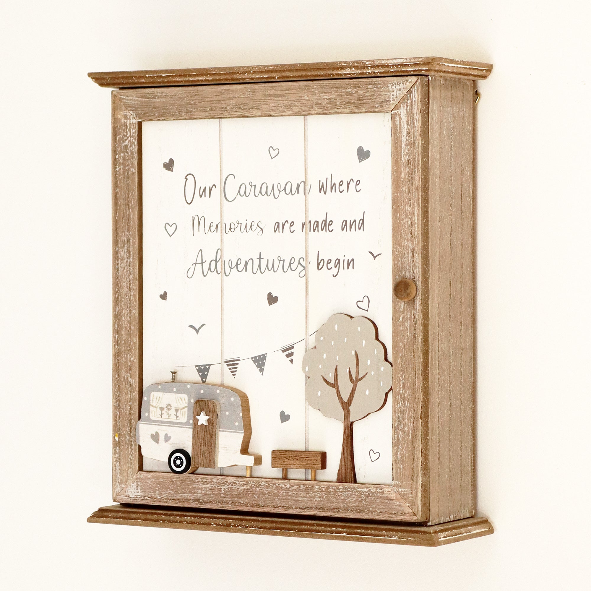 Darthome Wooden Country Caravan Key Box A 22x25.5x7cm