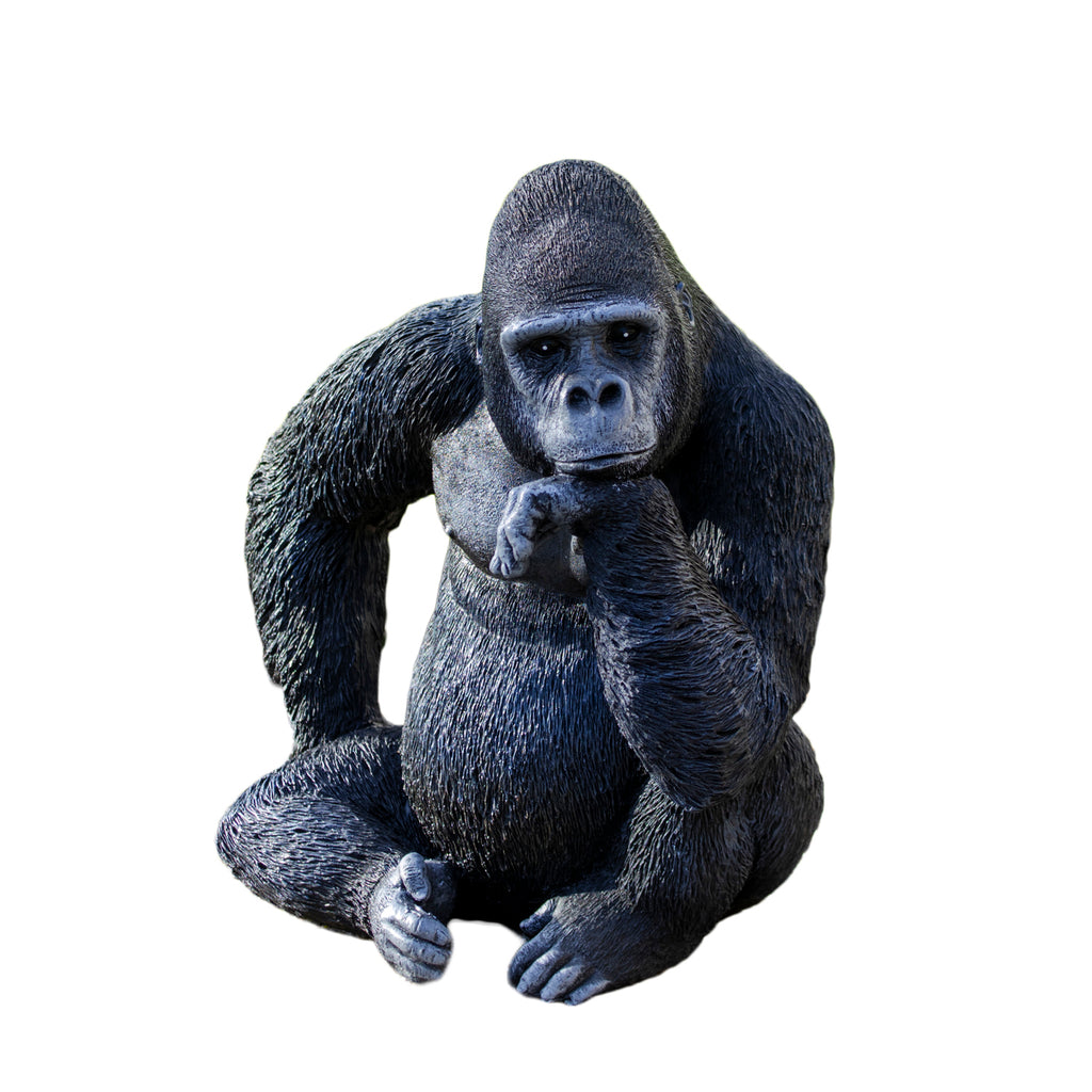 Sitting Black Gorilla Garden Ornament