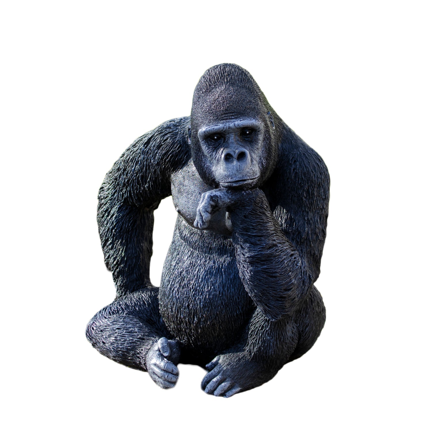 Sitting Black Gorilla Garden Ornament