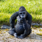 Sitting Black Gorilla Garden Ornament