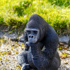 Sitting Black Gorilla Garden Ornament