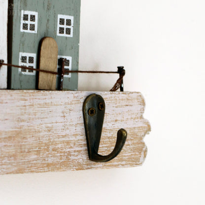 Wooden Country Houses Wall Storage Hooks