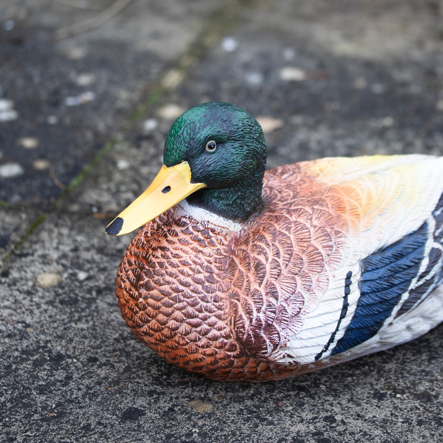 Content Duck Garden Ornament
