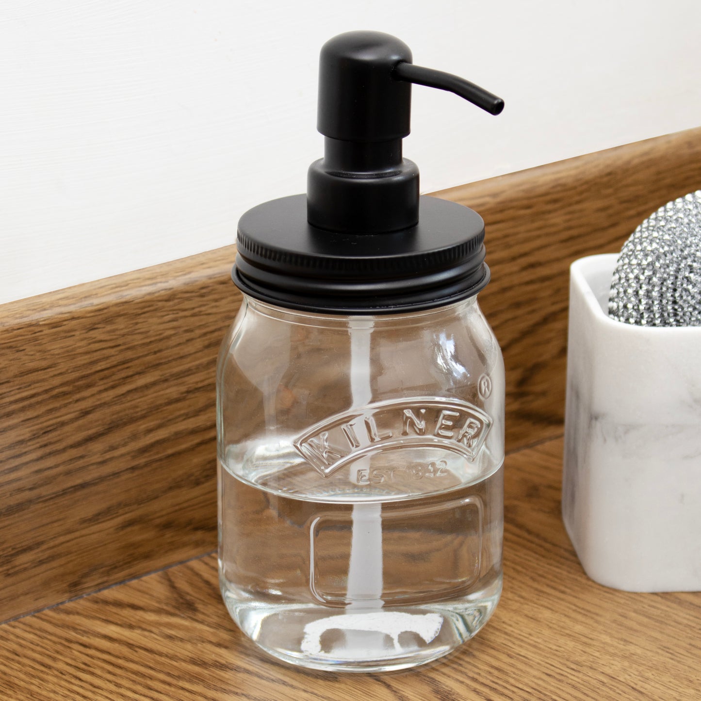 Kilner Black Top Soap And Lotion Dispenser