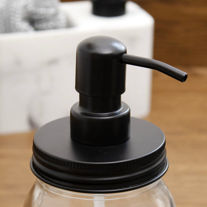 Kilner Black Top Soap And Lotion Dispenser