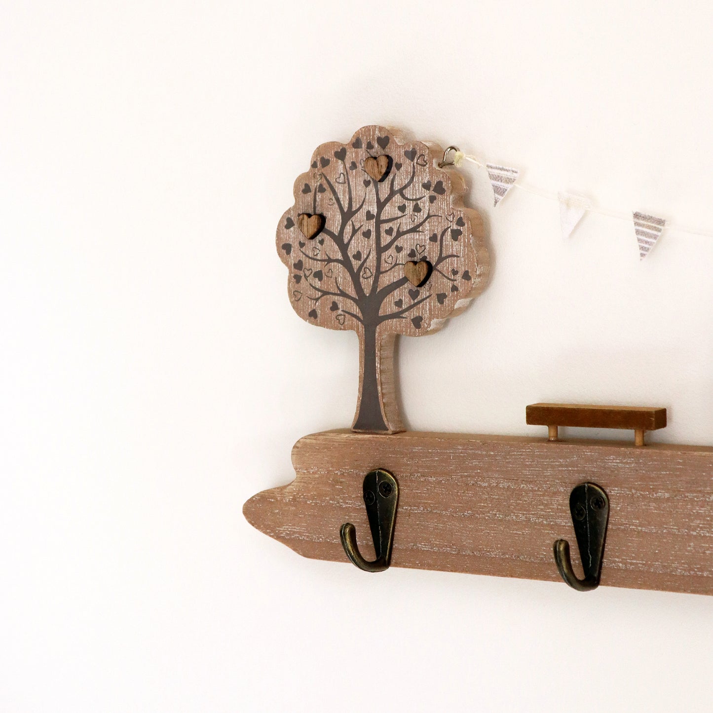 Country Grey Caravan Wall Storage Hooks