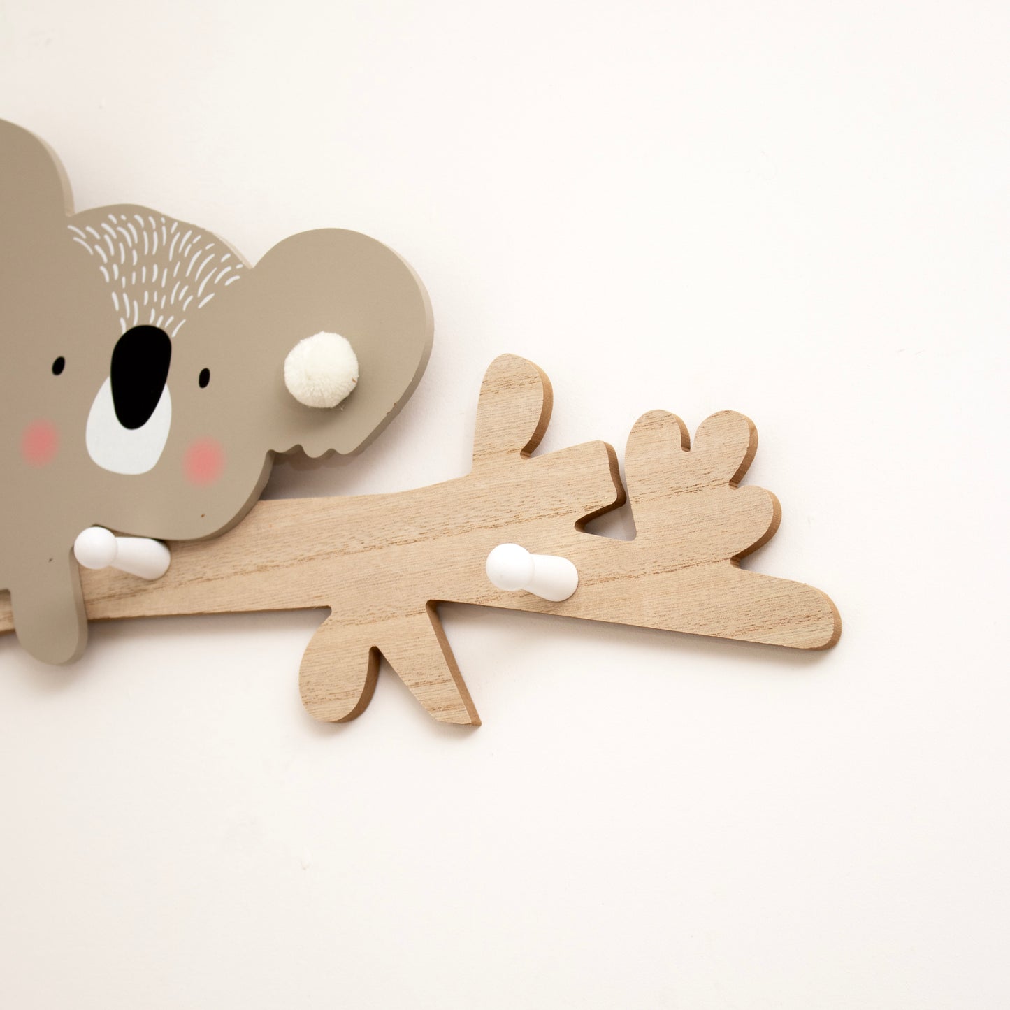 Wooden Koala 3 Peg Coat Rack