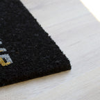 Black And Gold Please Leave By 9pm Doormat