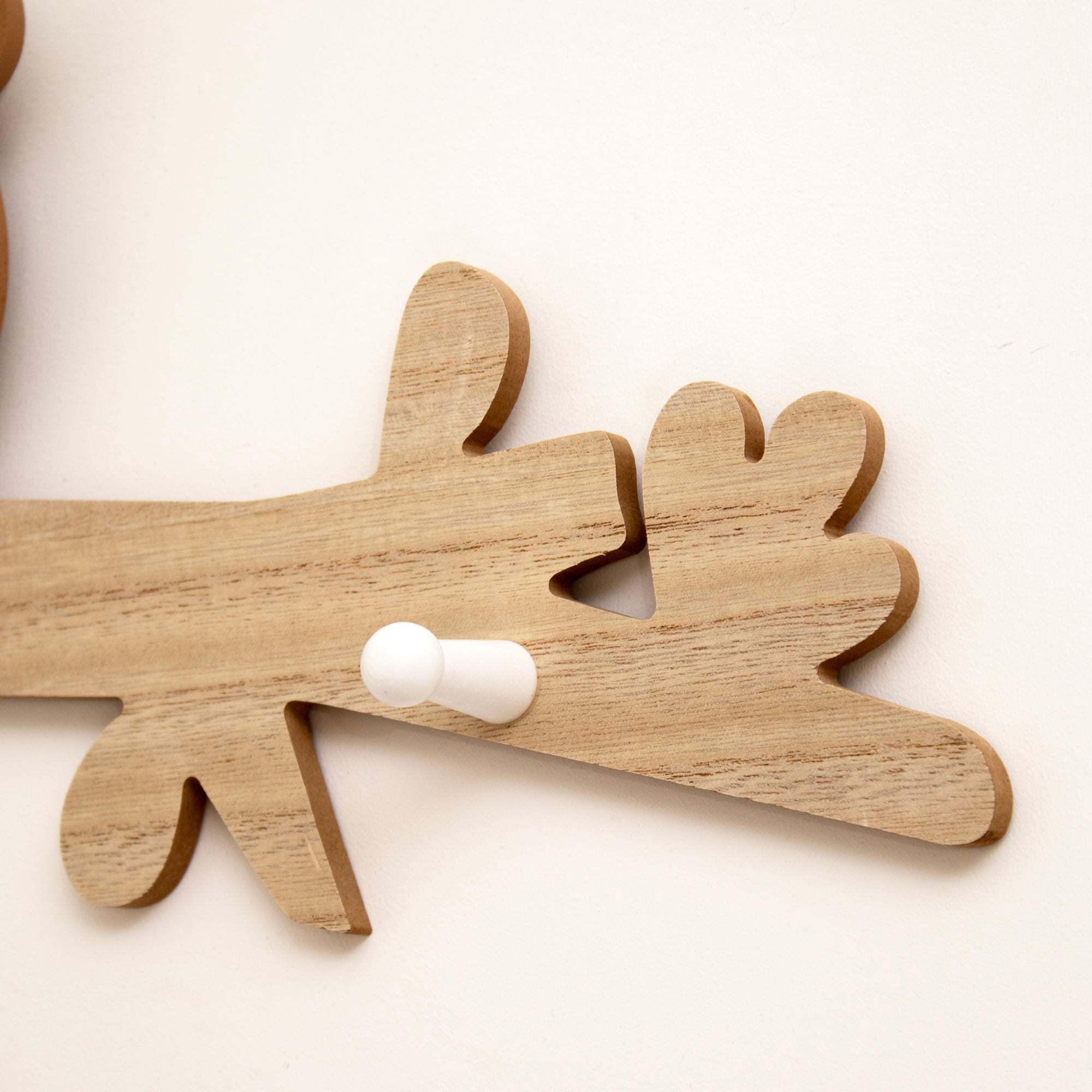 Wooden Tiger 3 Peg Coat Rack