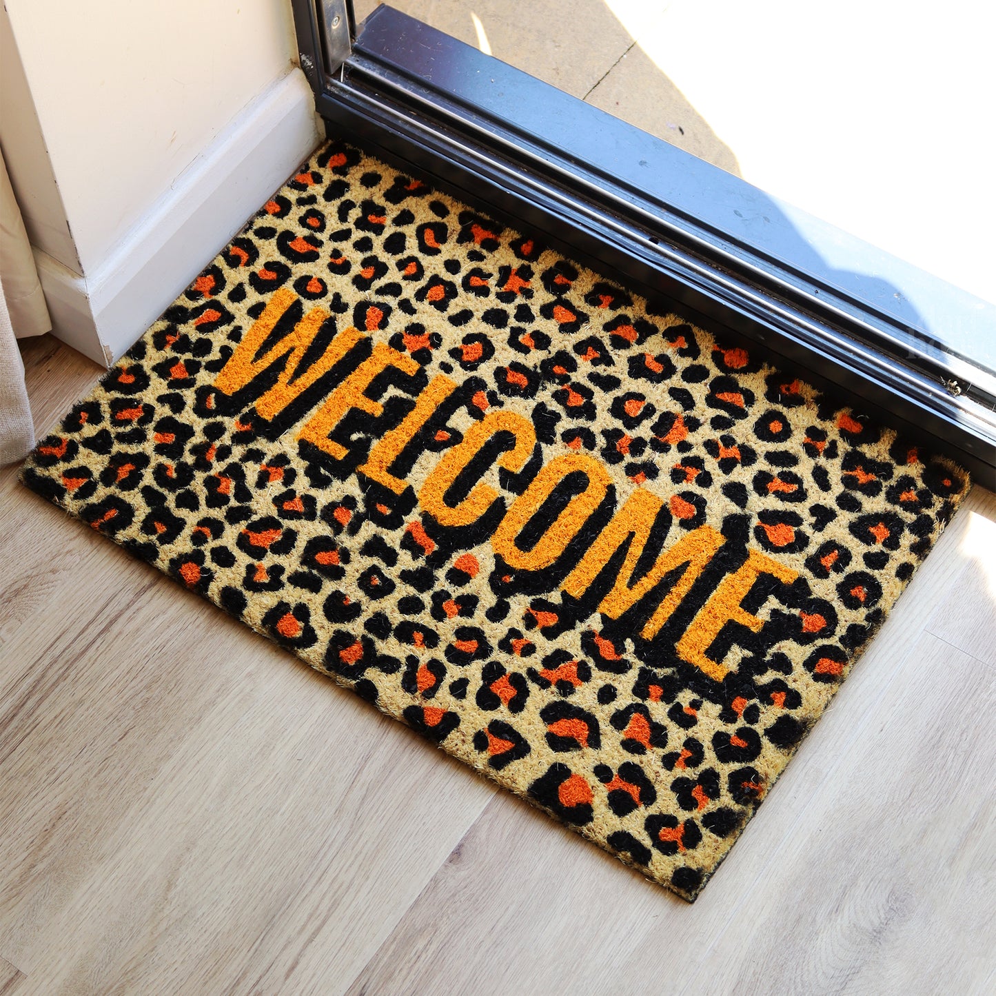 Light Leopard Print Welcome Doormat